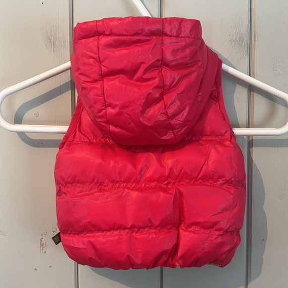 🔥5/$20🔥 Souris Mini Puffer Vest With Hood Toddler Girl’s Size 12 months *Pink* - Picture 6 of 9